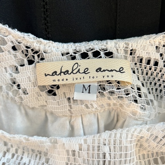 Natalie Anne White Crochet Tank Dress with Cotton Slip - Picture 5 of 6